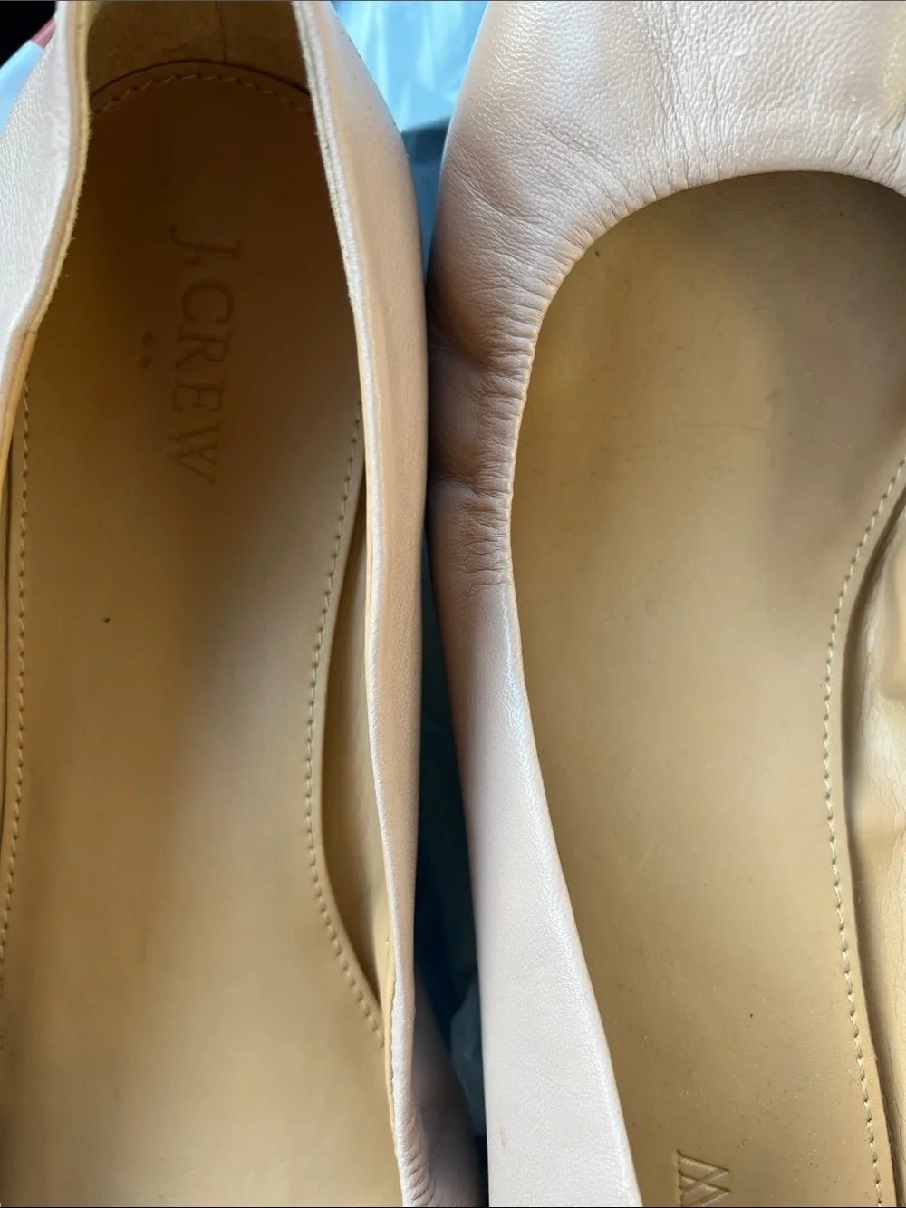 J. Crew Leather Ballet Flat in Blush Pink